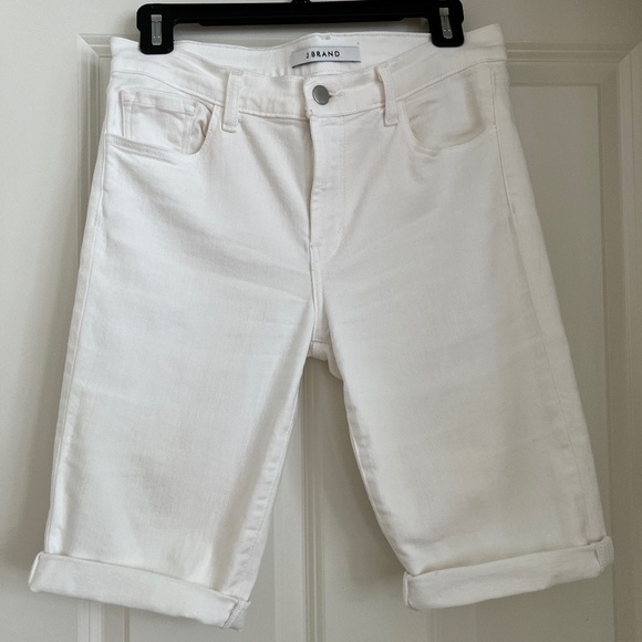 J Brand White Jean Shorts - Picture 1 of 6